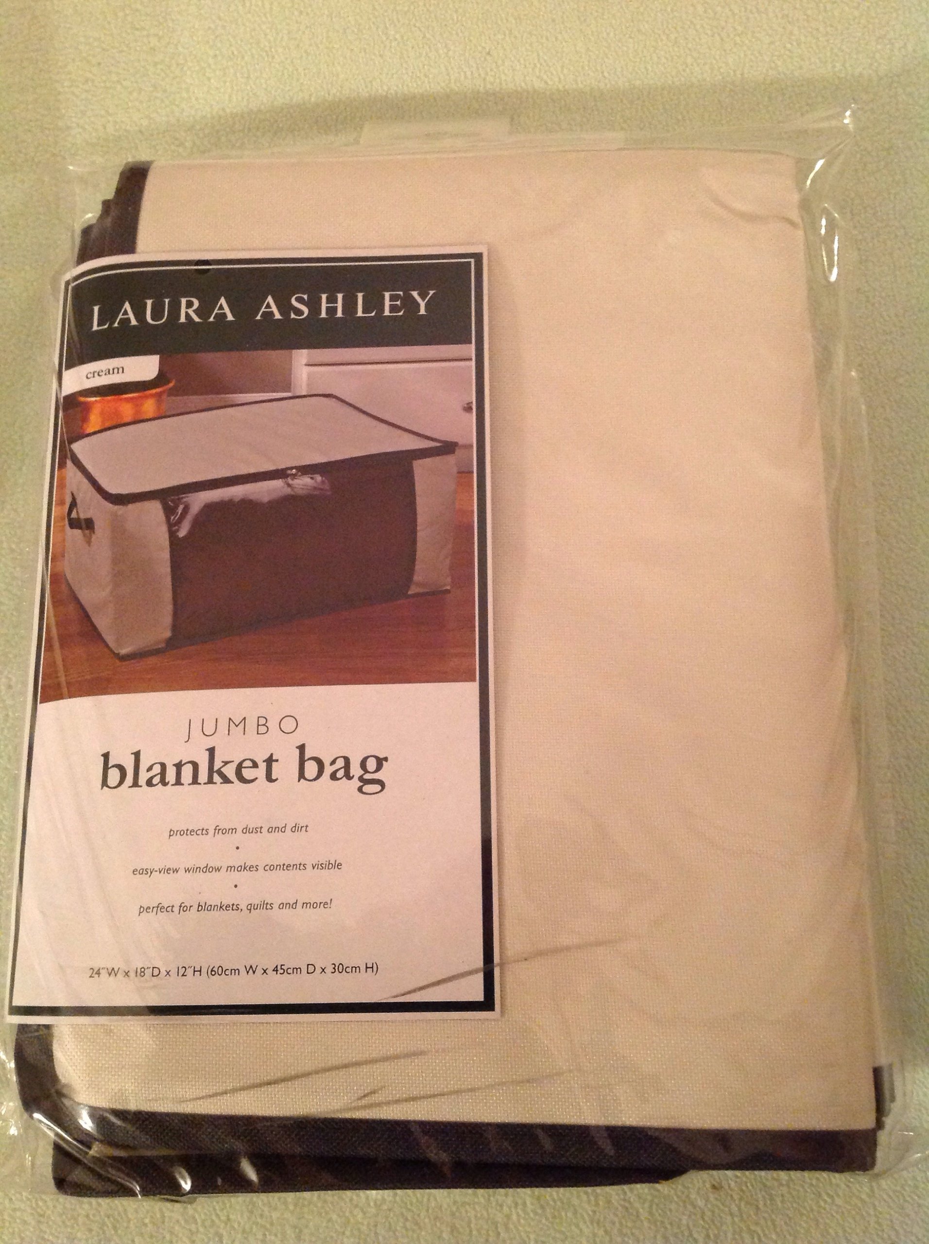 Laura Ashley Jumbo Blanket Bag, Cream, 24 by 18 by 12 Inches