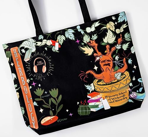 Miniatura 2 de CON*QUEST Conquest Journals Harry Potter Herbology bolsa de mano, 18 x 14 x 4 pulgadas, poliéster tejido, bolsillo interior y lazo para