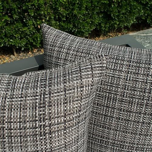 Miniatura 4 de Kevin Textile - Juego de 2 fundas de almohadas decorativas para exteriores, impermeables, modernas, lumbares, para patio, sofá y banca, de 16 x 16