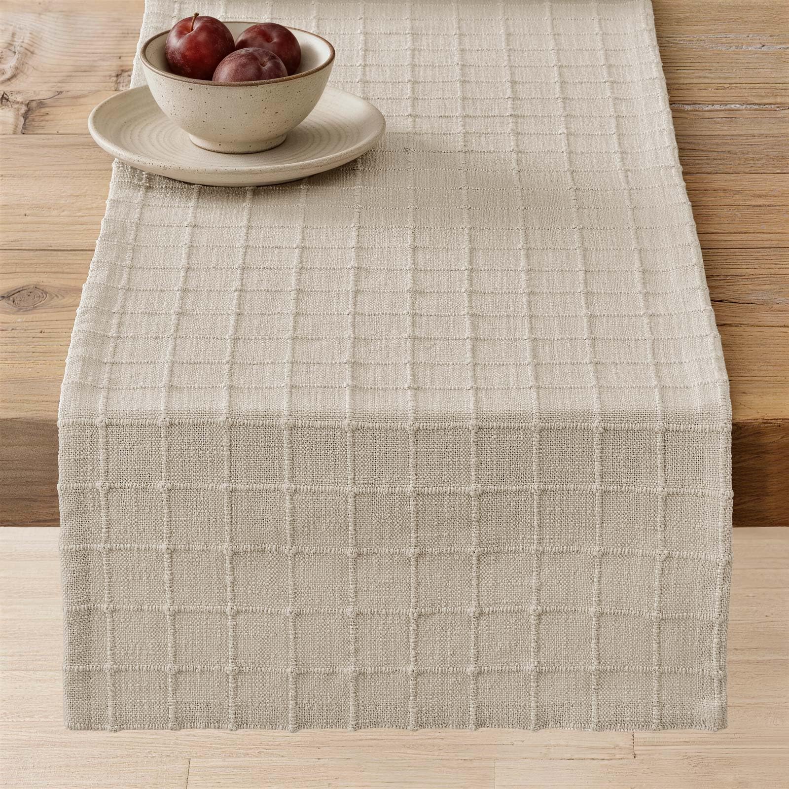 Photo 1 of ZeeMart Linen Blend Table Runner, 13"x48", Beige