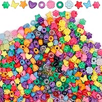 Vista 25 de Cuentas de Pony de Plástico Coloridas para Pulsera para Hacer Joyas para Pulseras de Amistad 6x9mm Multicolor para Cuentas Trenzado de Cabello