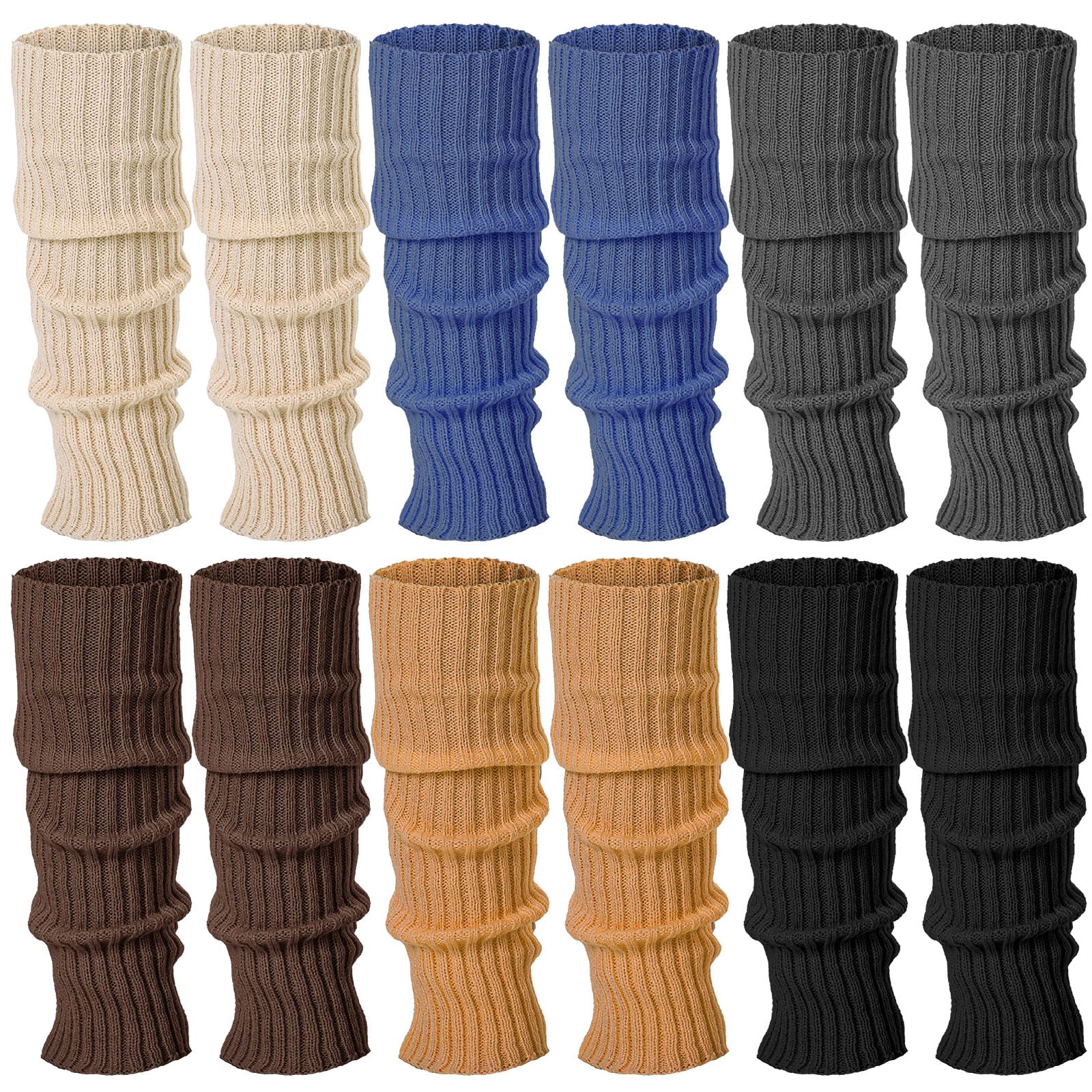 Sintege 6 Pairs Leg Warmers for Girls Women