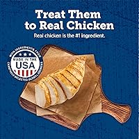 Vista 3 de Blue Buffalo True Chews - Golosinas para perros, hechas en EE. UU. con ingredientes naturales, receta de tocino de pollo, bolsa de 12 onzas