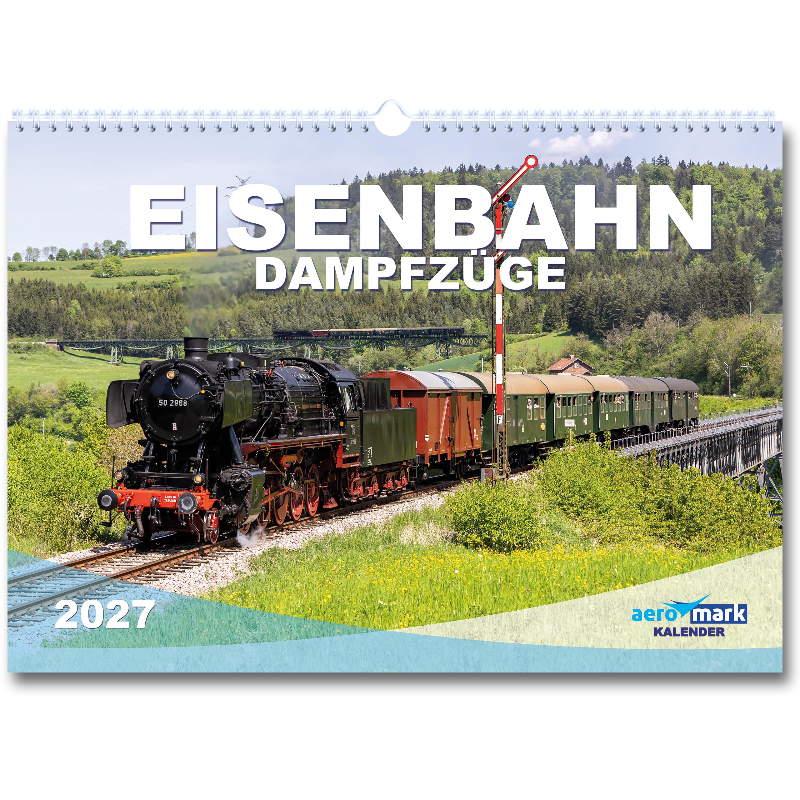 Railway Calendar 2026 Steam Trains Wall Calendar Steam Trains Steam Locomotives Railways as a Gift Premium Photos Monthly Calendar Romance Germany