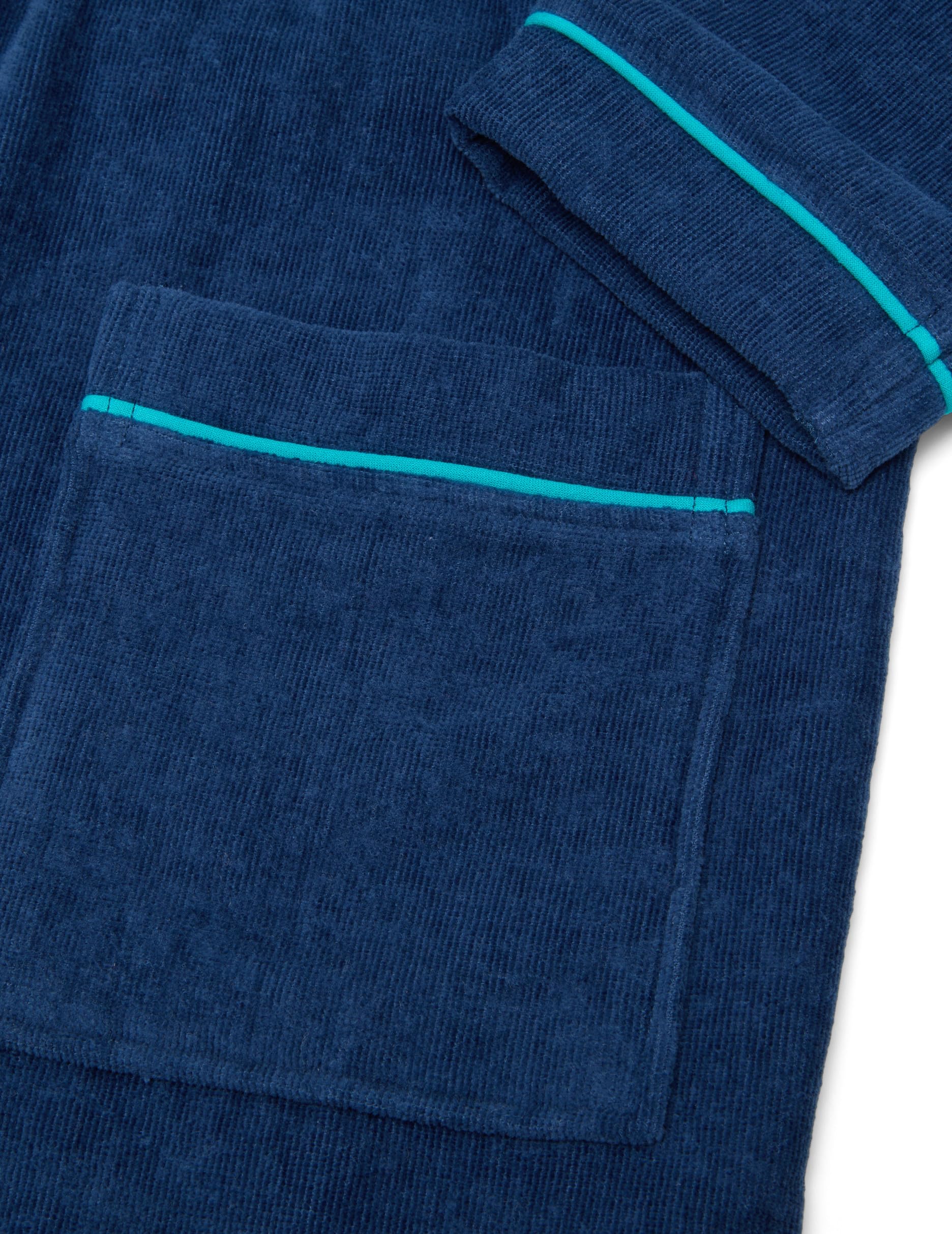 OVS Kids Blauer Kapuzen-Bademantel aus Reiner Bio-Baumwolle für Jungen