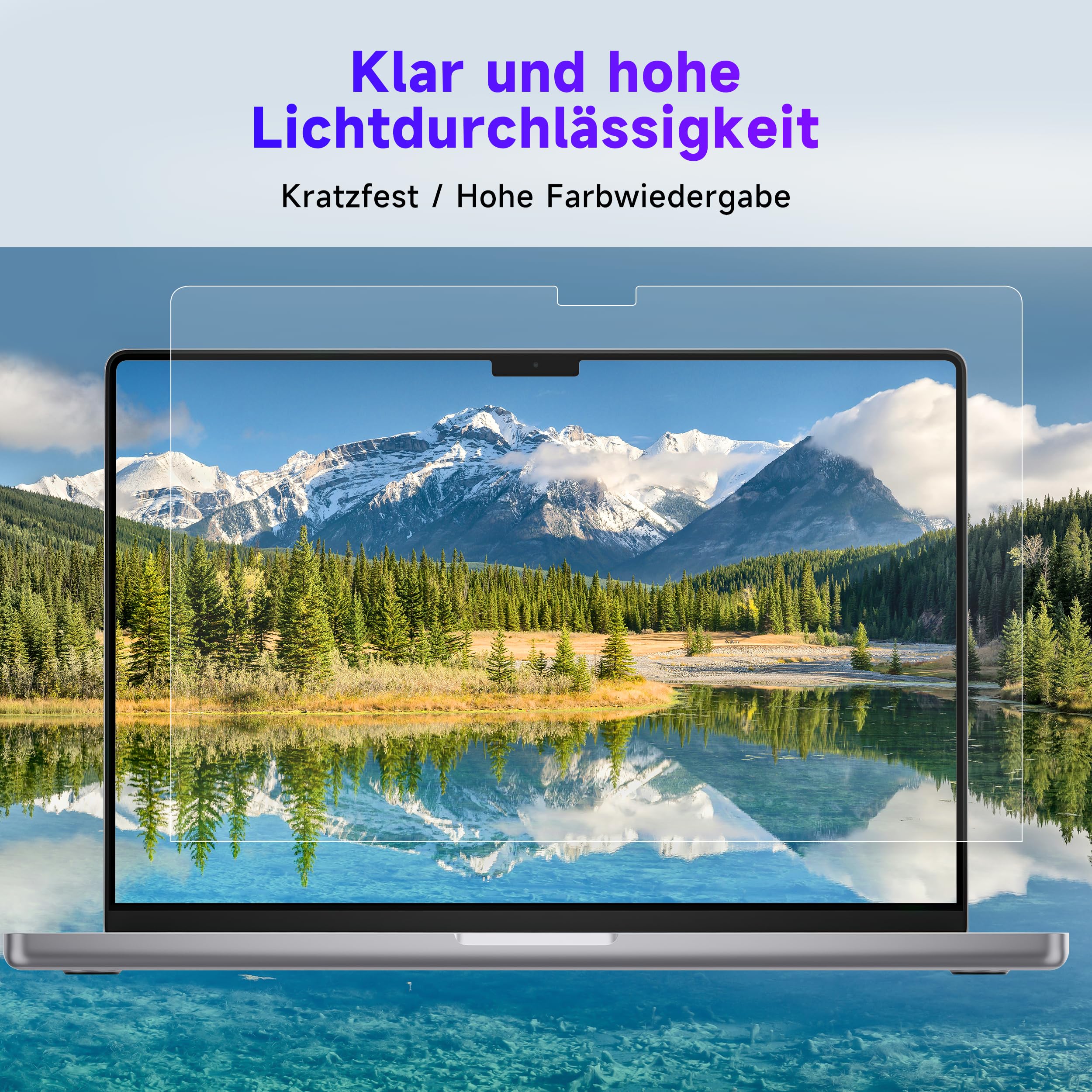 Confezione da 2 pellicole protettive per display per MacBook Pro 16 pollici (2021-2023, M1, M2) A2485/A2780, antiriflesso, protezione per gli occhi, schermo ad alta risoluzione per Mac Laptop da 16