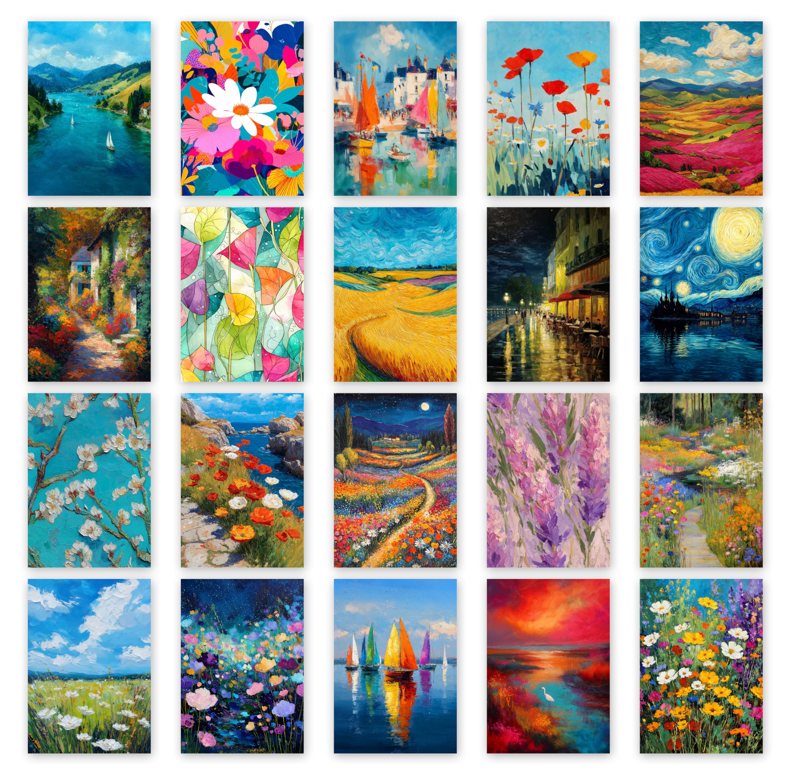 The Calendar King // Artistic Birthday Card Pack - Set of 20 Assorted Greetings Cards with Envelopes - Printed on Premium Card - Finished Size: 148mm x 210mm - BLNK_002