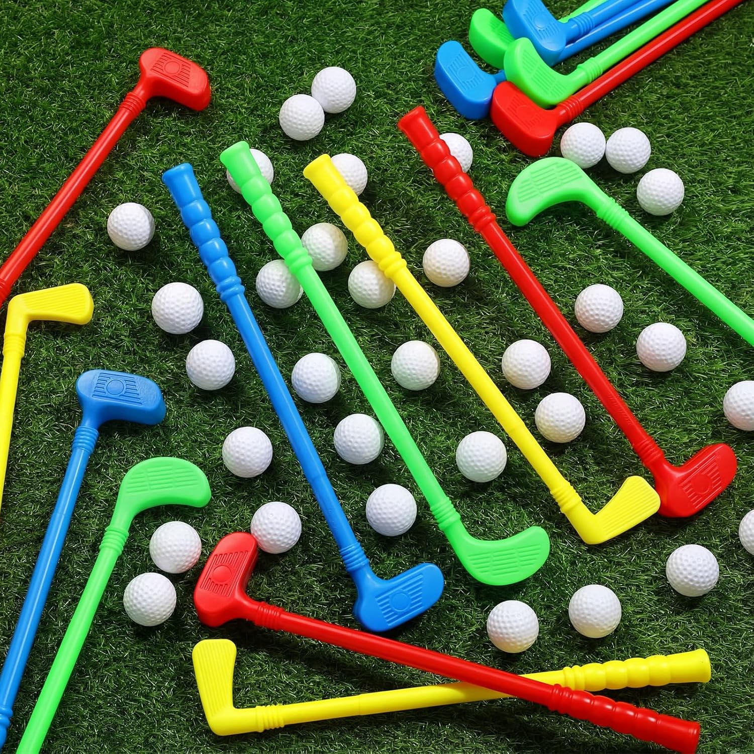 36 Pcs Plastic Mini Golf Clubs for Toddlers, Kids Golf Clubs Toy Set, Toy Balls for Outdoor Indoor Lawn Sports Birthday Gifts for Boys Girls