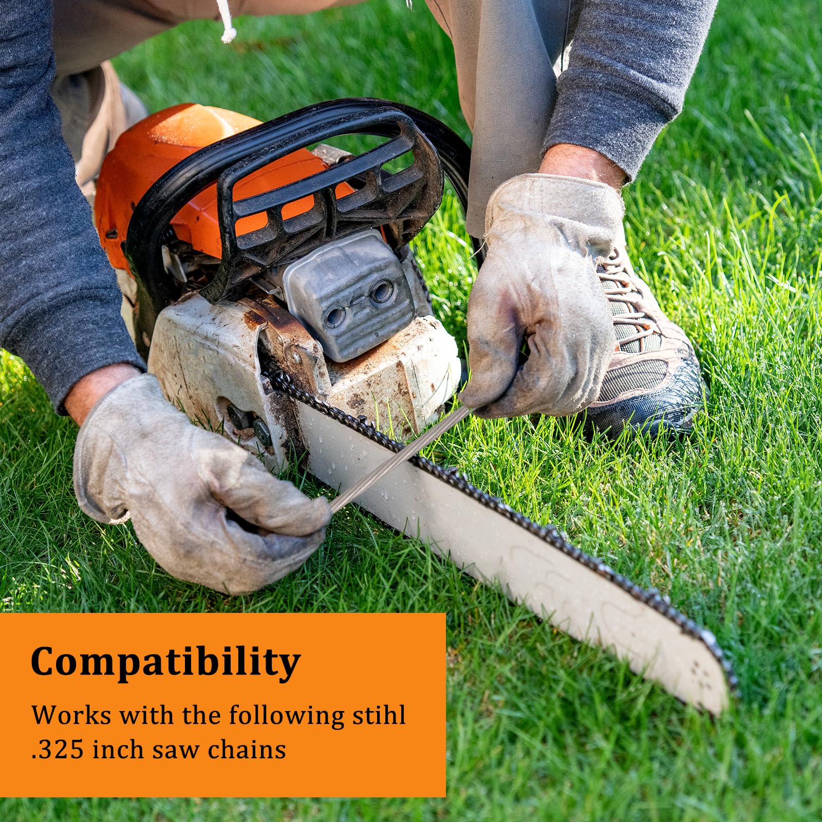 Round Chainsaw Saw Chain Files 4/4.8/5.5mm Sharpening Tools For Chainsaw Chains From Other Garden Tools - Price 5.28 - View #2