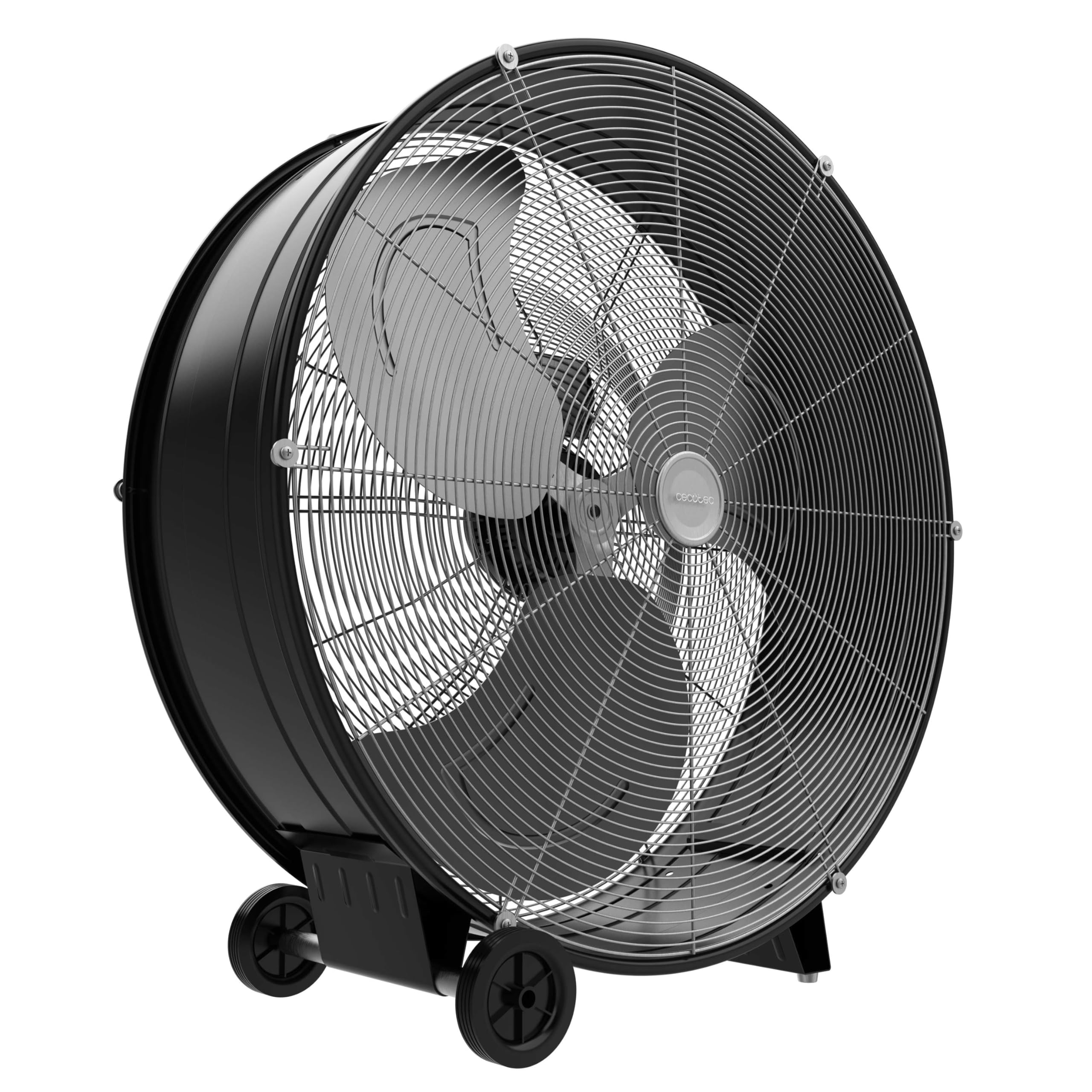 Cecotec Ventilateur de Sol Industriel Proindustry 2400, 180W, Diamètre 60 cm, 3 Vitesses, Pales en Aluminium, Débit d'Air 9832,8 m³/h, Design Transportable, Grille de Protection, Facile à Utiliser