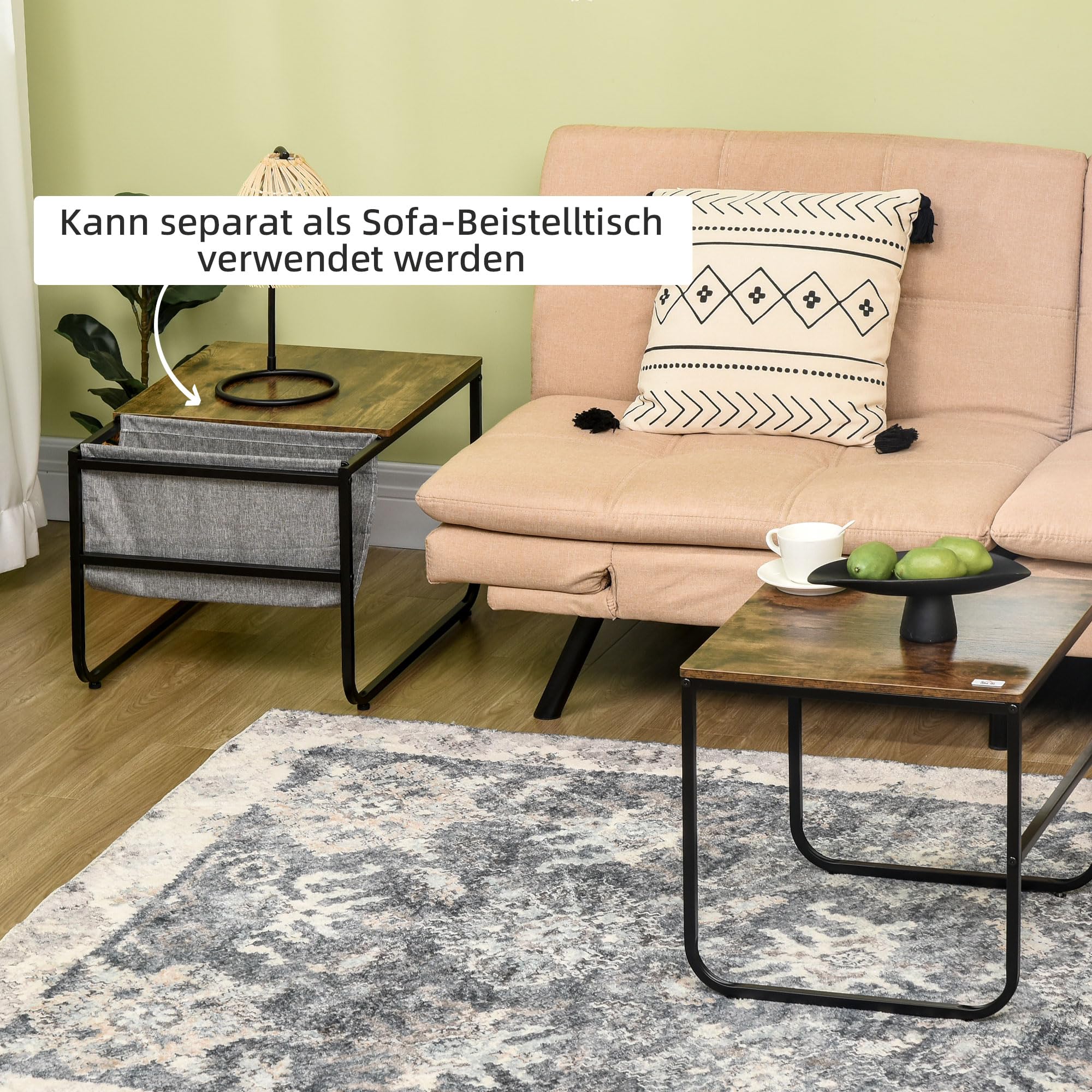 greemotion draadmandtafel met dienblad, staal, ca. 40 cm, hoogte
