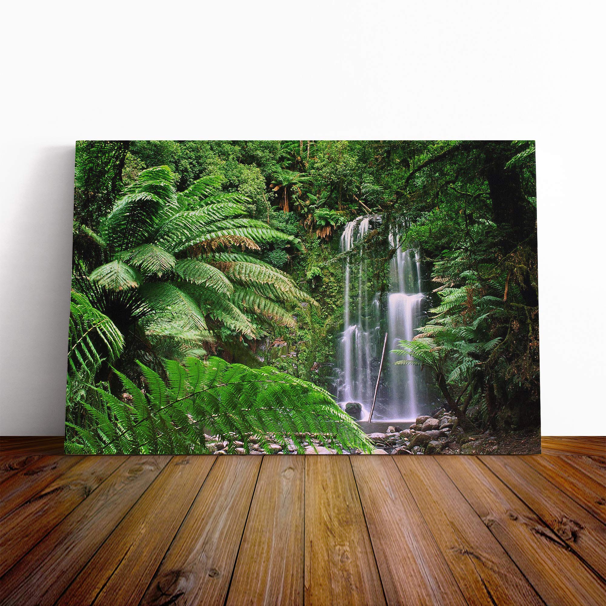 Landscape Waterfall (1) Canvas Print | Gallery Wrapped 30mm Frame Wall Art | 20x14 inches | Ready to Hang | Modern Landscape Picture | Living Room Bedroom Lounge Office