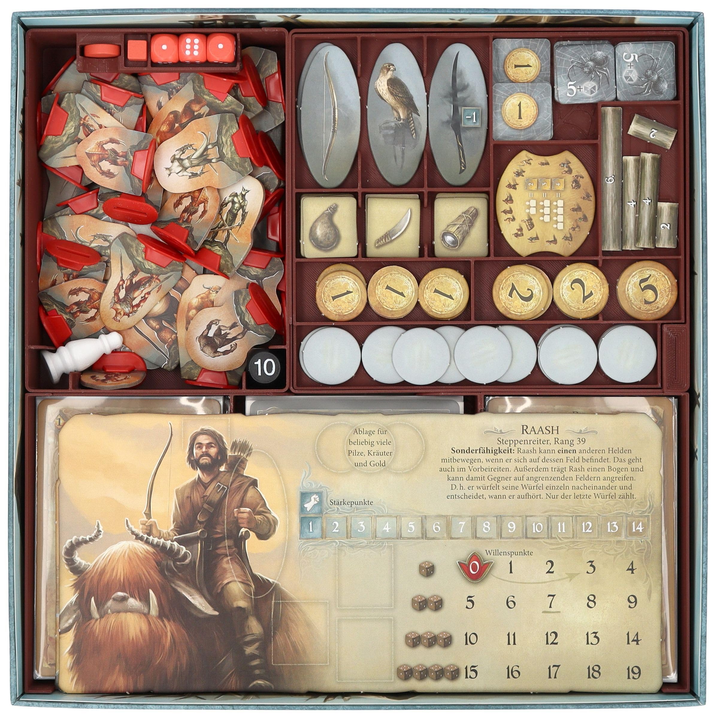 Feldherr Organizer kompatybilny z Legends of Andor: The Distant Land - Wkładka do pudełka z grą planszową - Szybka konfiguracja gry - Łatwy dostęp
