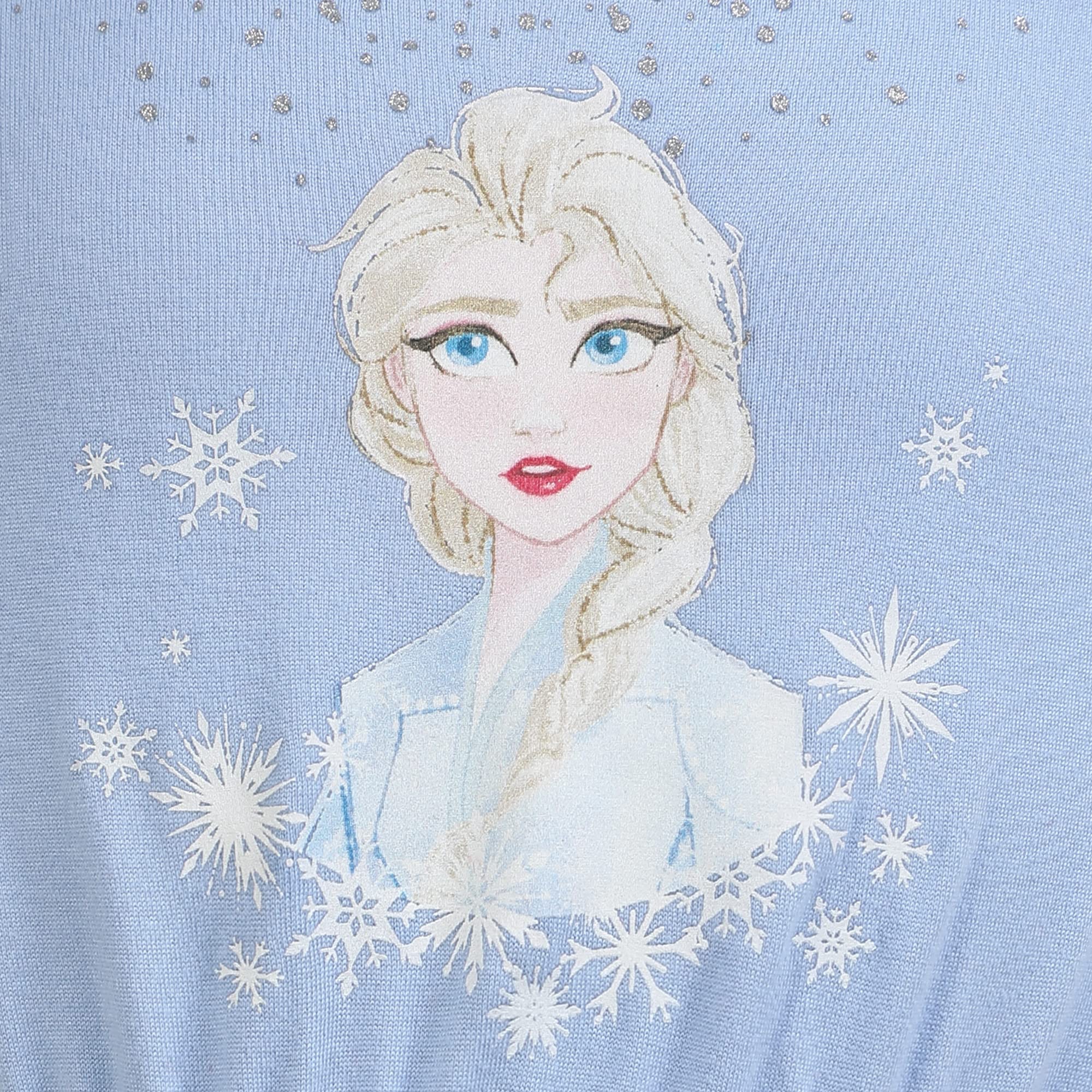 Disney Frozen Elsa sukienka z długim rękawem dla małych dzieci i małych dziewczynek - niebieska