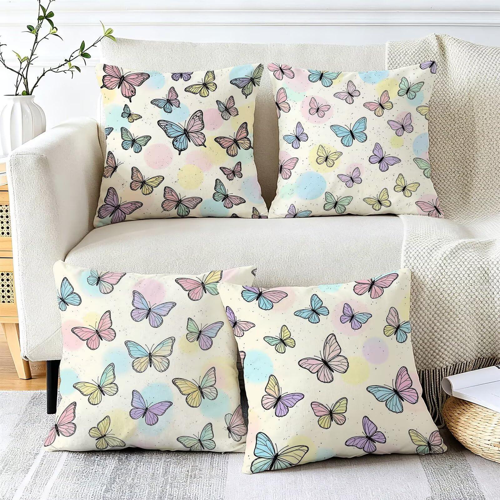 Coussin Exterieur Impermeable Coloré, Taie Oreiller 45x45, Cod-268