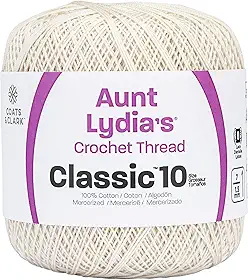 Red Heart Linha de crochê clássica, pacote com 1, branco antigo, 300 m