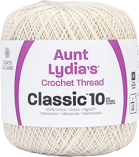 Red Heart Linha de crochê clássica, pacote com 1, branco antigo, 300 m