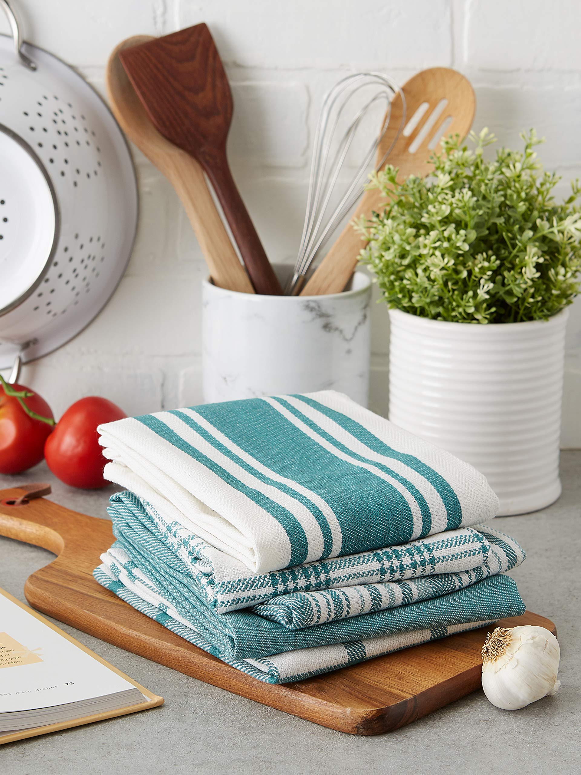 DII Assorted Woven, Cotton, Teal, 18x28, 18x28" - Image 4