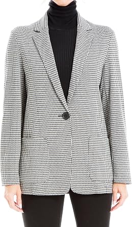Max Studio Womens Double Knit One Button Blazer