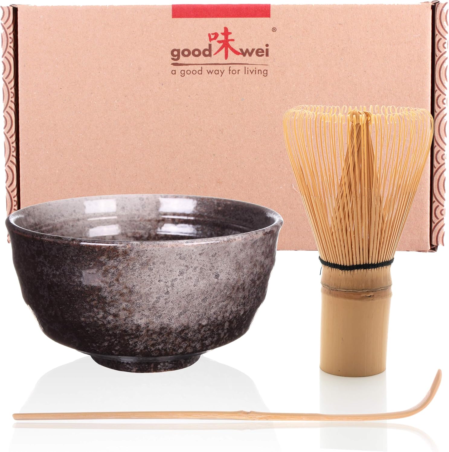 Goodwei Japanese Matcha Tea Ceremony Set (Black) Home