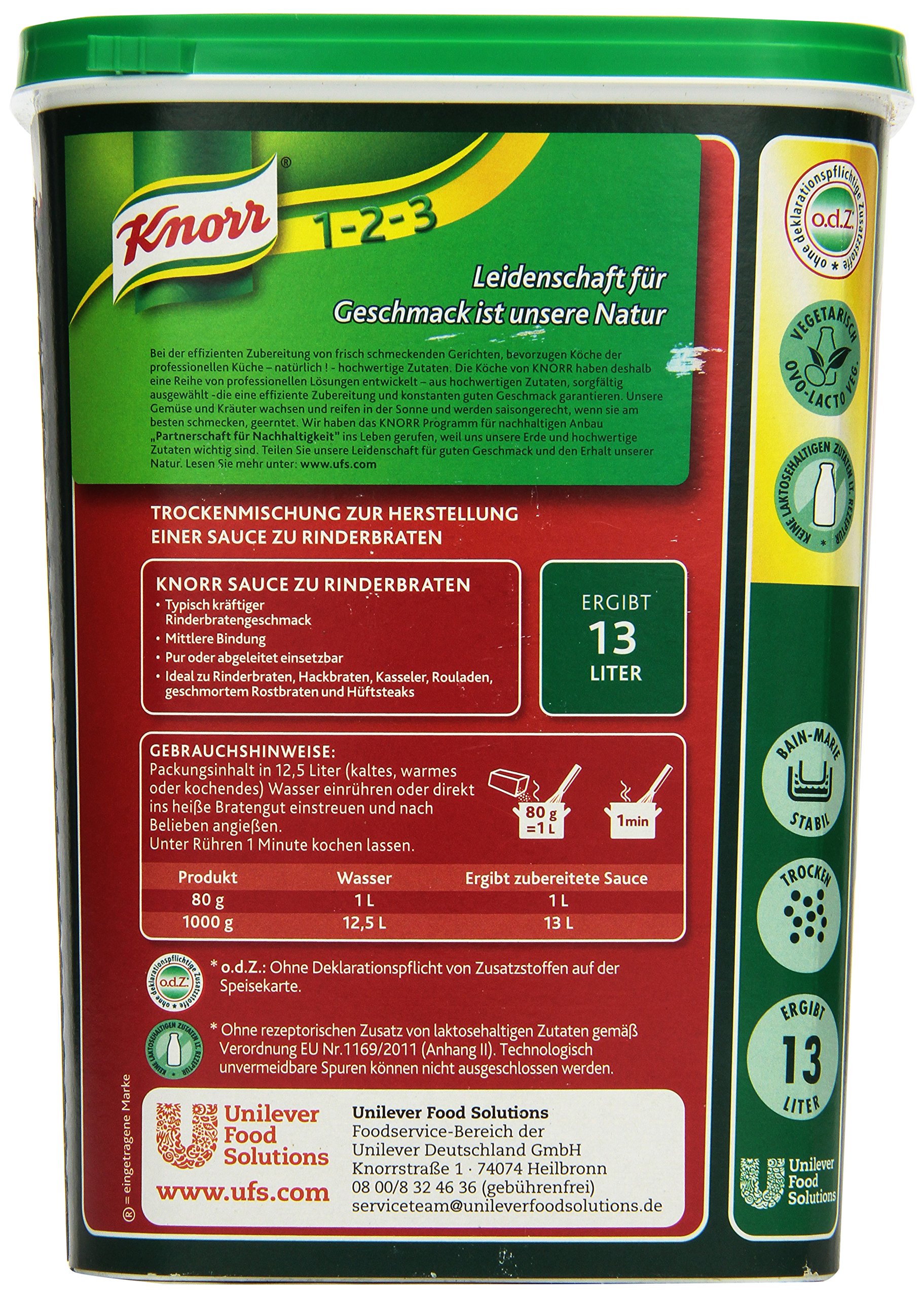 Knorr Delikates Sauce zu Rinderbraten 1 kg, 1er Pack (1 x 1 kg)