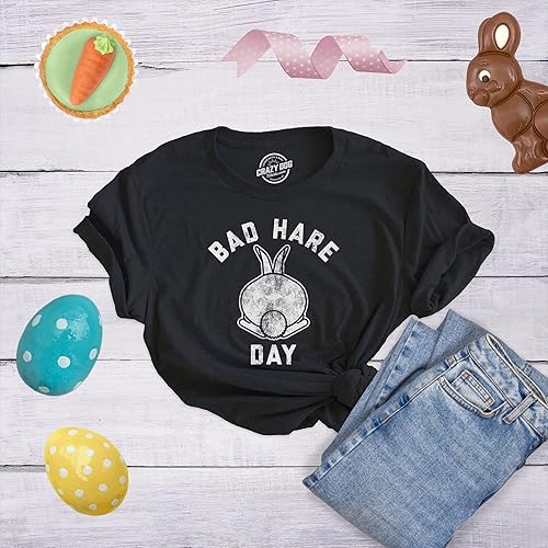 Miniatura 3 de Womens Bad Hare Day Tshirt Funny Easter Bunny Butt Sarcastic Graphic Novelty Tee