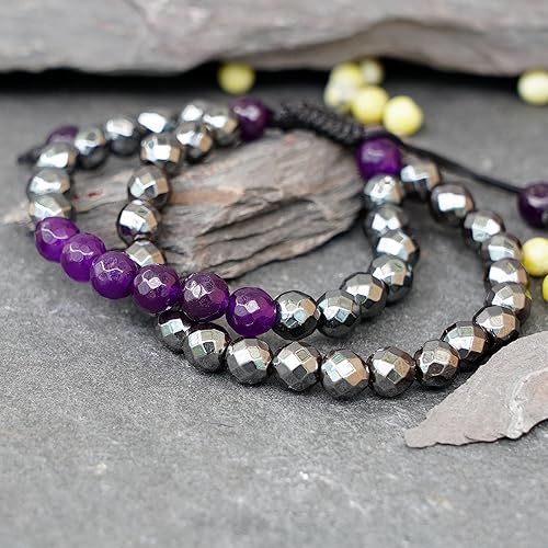 Miniatura 5 de KARMAPLEDGE Pulseras de cristal curativo para mujeres y hombres, espiritual, energía positiva y equilibrio, pulseras de cuentas de cristal natural