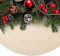Vista 100 de Mr. Pen Christmas Tree Skirt - 48 inches, Faux Fur, White
