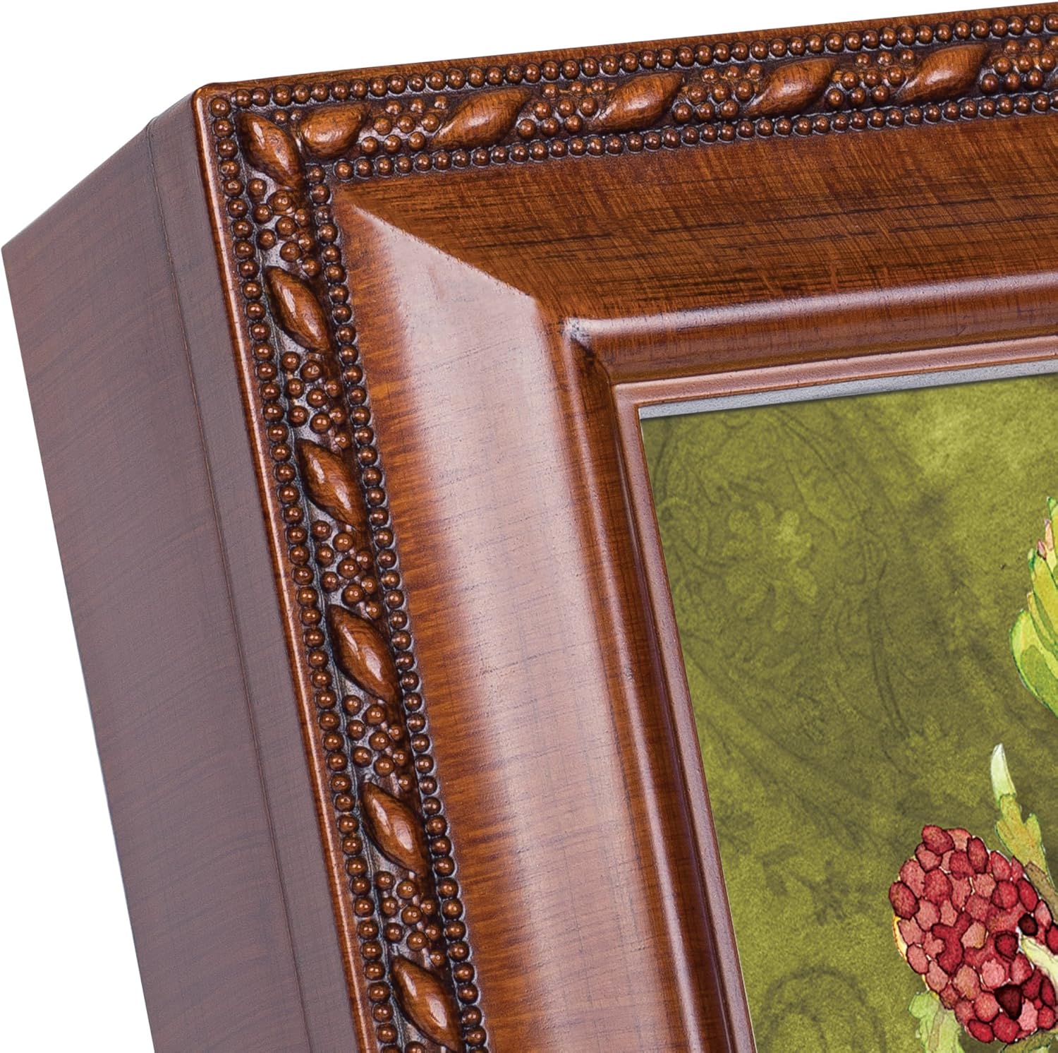 Cottage Garden Sister in Law Glad God Gave Me You Woodgrain Rope Trim Jewelry Music Box Plays Wonderful World