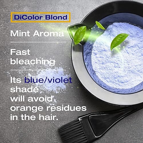 Miniatura 5 de DiColor Rubio  Polvo blanqueador  aclarador para el cabello  blanqueador para el cabello  Aclara +8 tonos sin dañar el mechón del cabello (4