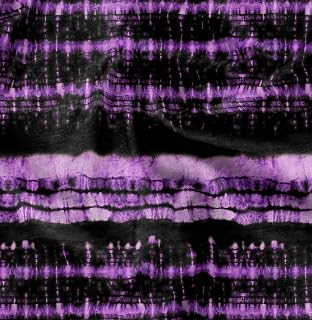 Soimoi Georgette Viscose Purple Fabric - by The Yard - 44 Inch Wide - Waves Tie & Dye - Oceanic Waves: Tie & Dye Inspired by The Sea Printed Fabric