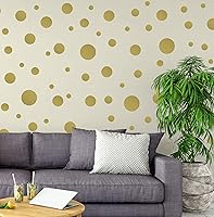 Vista 12 de Calcomanías de pared de lunares (63) calcomanías de decoración de pared para habitación de niñas, puntos de pared, círculo de vinilo para despegar