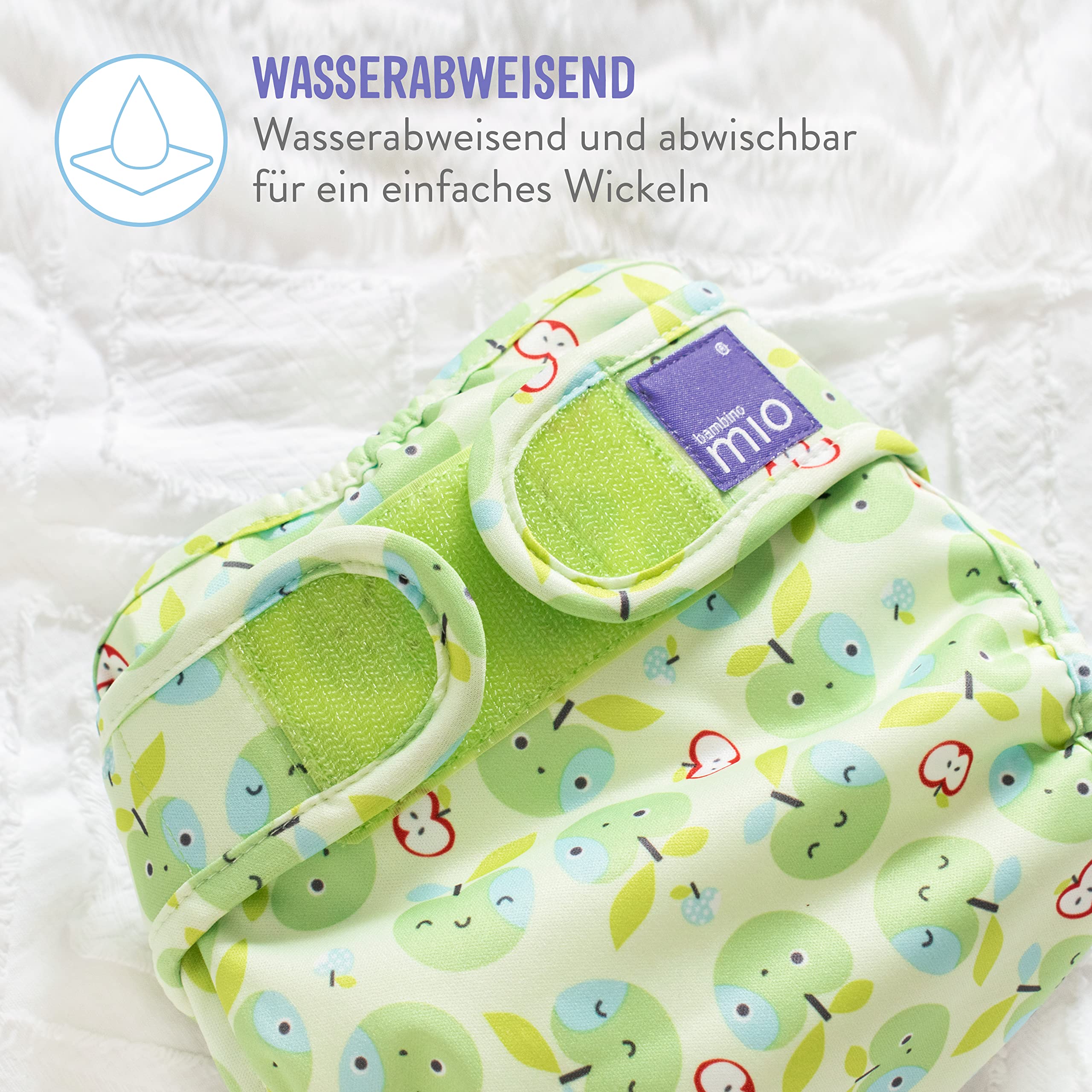 Bambino Mio, Mioduo All-in-Two Stoffwindel, bio chemikalienfreie Windel, Weiss, Size 1 (<9Kgs)