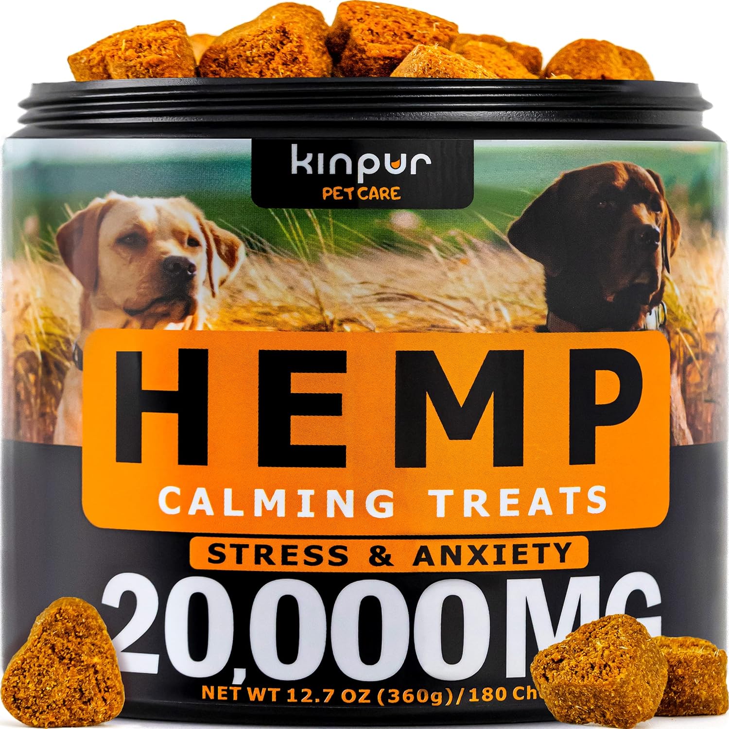 Natural Calming Chews for Dogs with Hemp Oil and Valerian