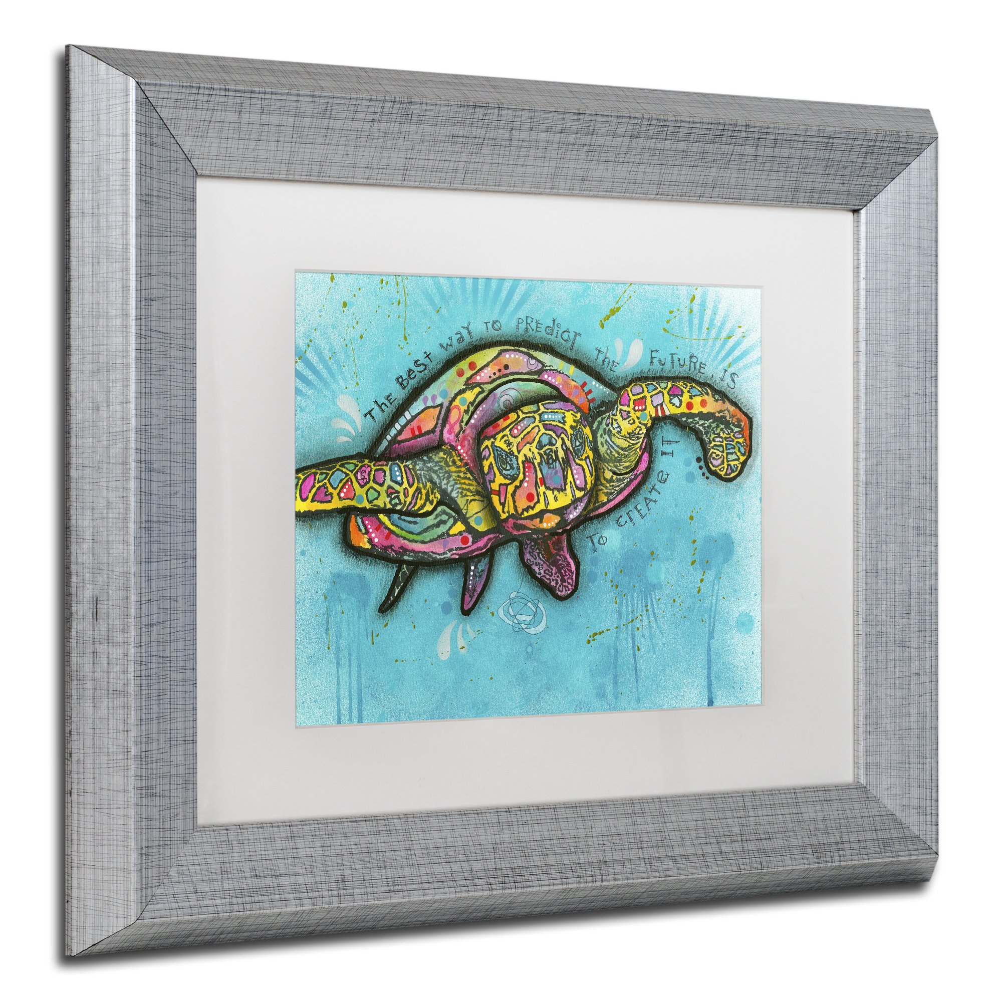 Trademark Fine Art ALI1434-S1114MF Turtle by Dean Russo, White
