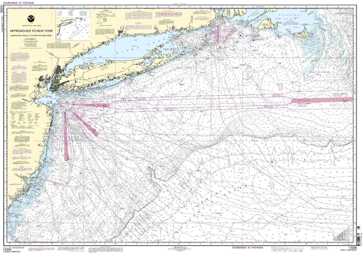 12300--Approaches to New York Harbor, Nantucket Shoals to Five Fathom Bank