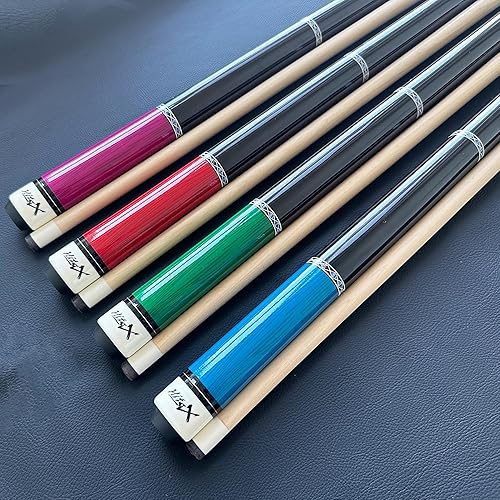 Miniatura 5 de Tai ba cues Pool Cue Set of 4 Pool Cue Stick (18oz-21oz), 13mm Tip, 58", Hardwood Billiard, Professional Billiard Pool Cue Stick