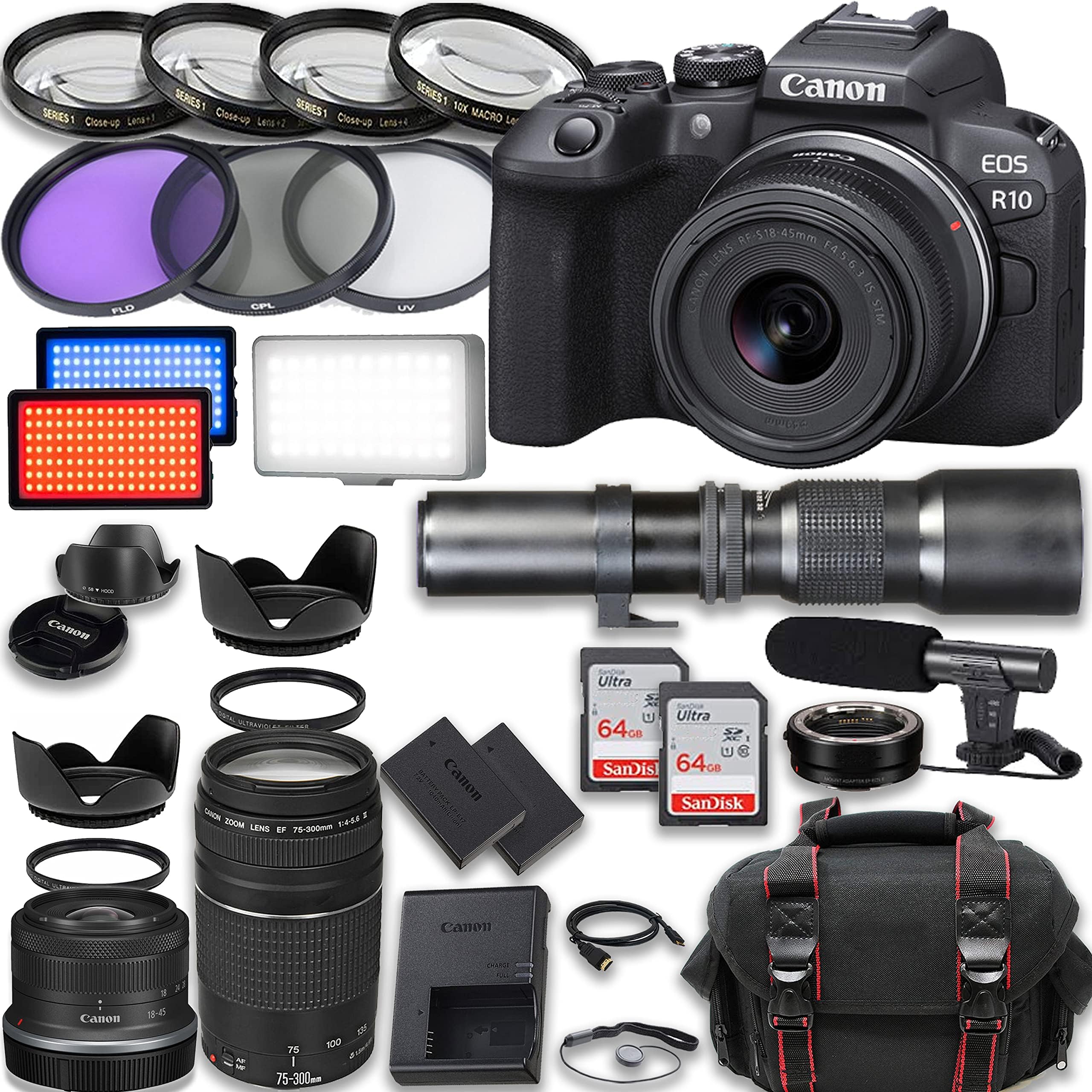 Canon EOS R10 Mirrorless Camera RFS 1845mm f/4.56.3 is