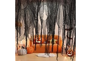 400" x 59" Halloween Spooky Cloth - Black Creepy Spooky Halloween Decorations