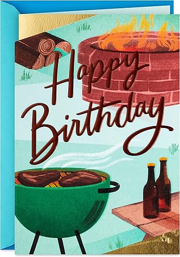 Hallmark Tarjeta de cumpleaños para hombre (Barbacoa) (5RZB2036)