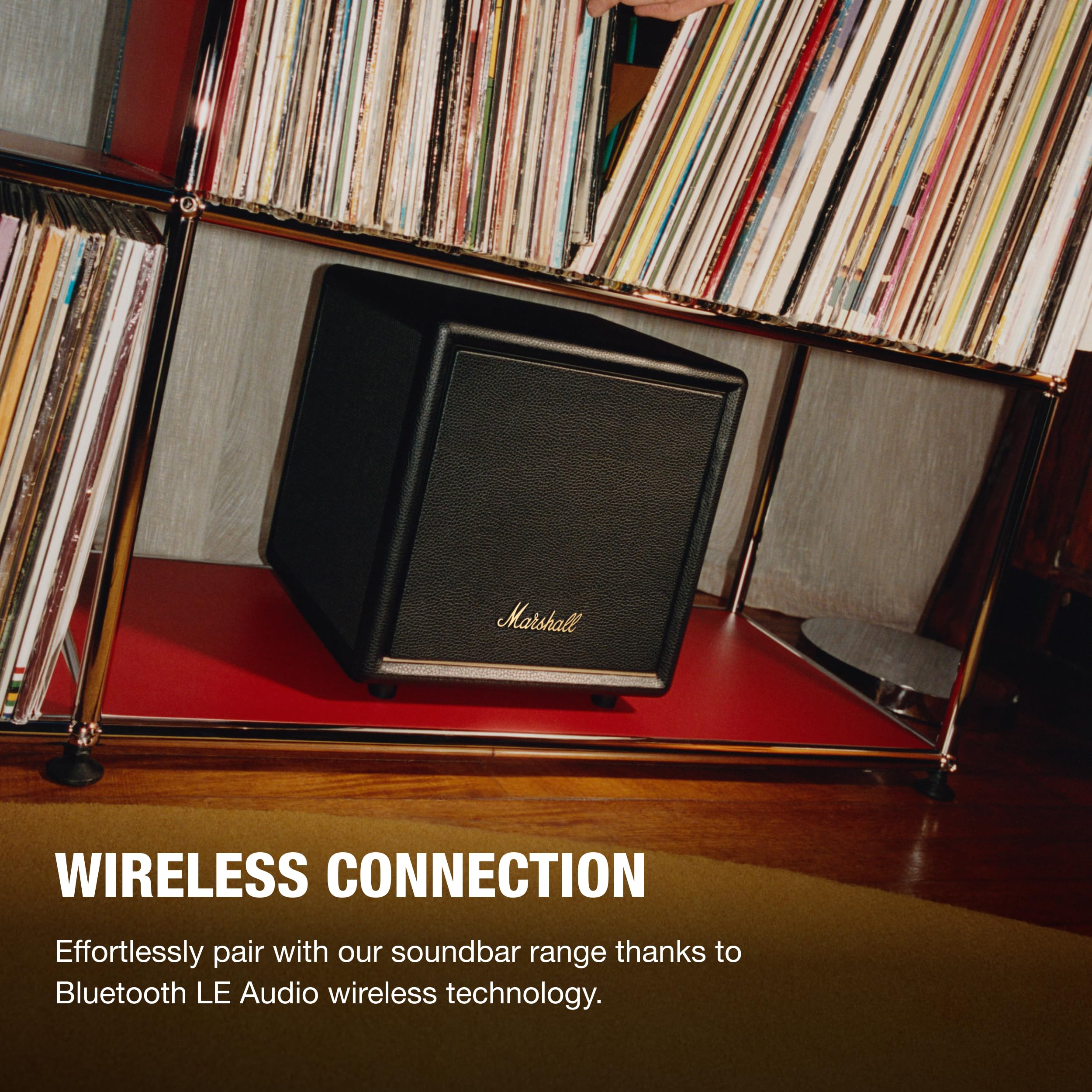 Marshall Heston Sub 200 Subwoofer profondi per TV, film e musica | Connettività Bluetooth LE e RCA mono - Nero