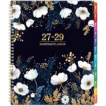 2027-2029 Monthly Planner/Calendar - January 2027 - December 2029, 9'' x 11'', 3 Year Monthly Planner 2027-2029, 36-Month Calendar with Tabs, Inner Pocket, Twin-wire Binding, Enterprise