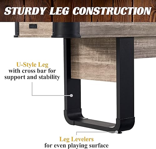 Miniatura 25 de Barrington Shuffleboard Múltiples estilos, colección clásica de juegos de arcade, diseños duraderos y elegantes con bolas de juego, perfecto