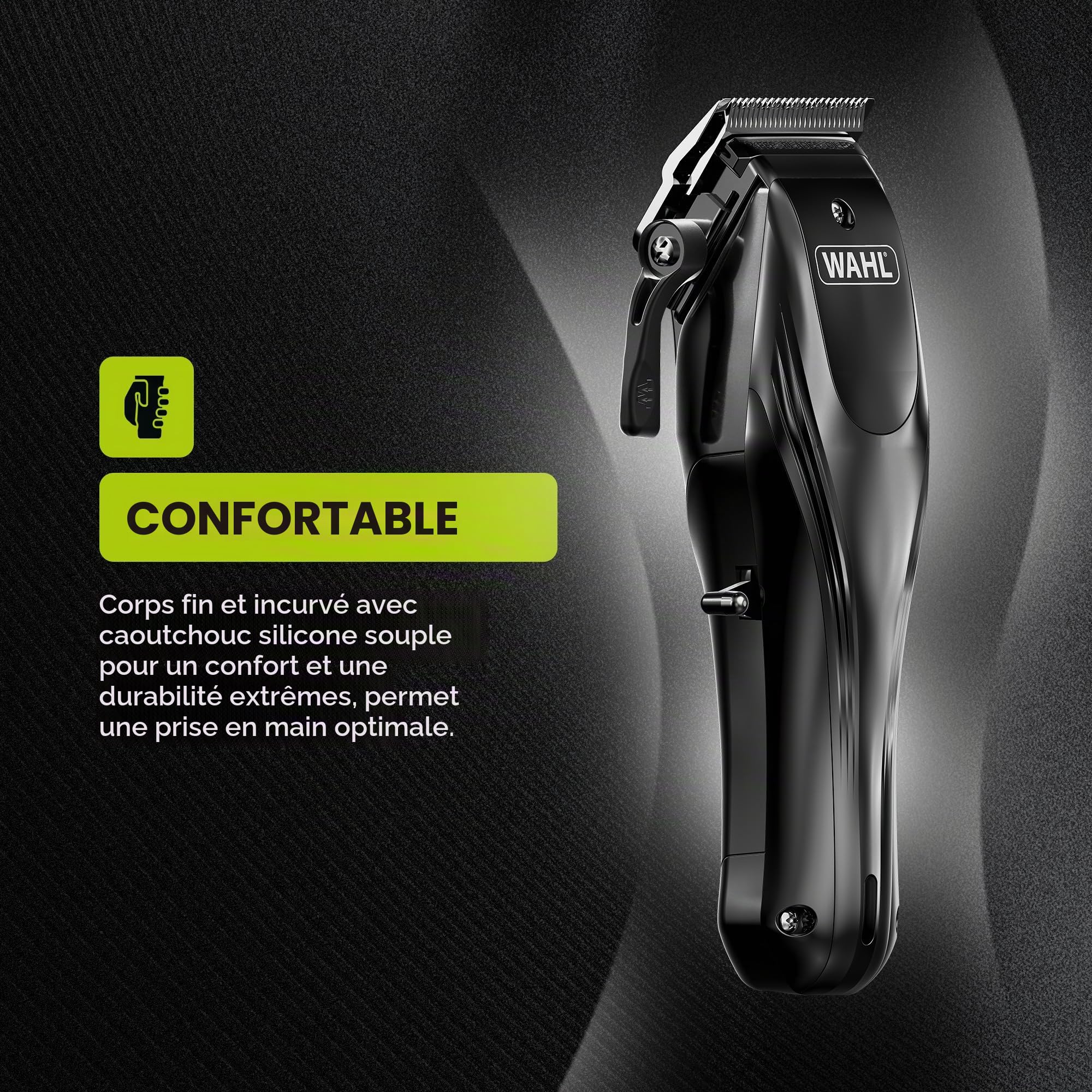 WAHL Rapid Clip, tondeuses à cheveux pour hommes, rechargeable par USB, tonte des poils des oreilles/du nez, bras conique, coupes de cheveux complètes à domicile, batterie lithium-ion