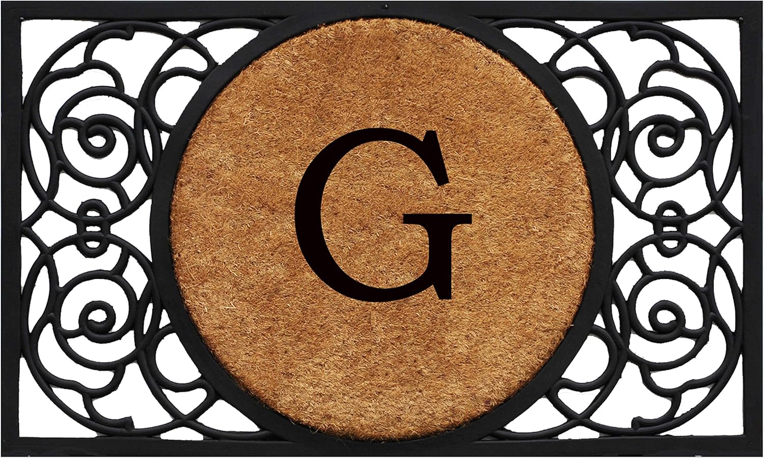 Calloway Mills 180031830G Armada Circle Monogram Doormat, 18" x 30" (Letter G) Letter G 18" x 30" x 1"