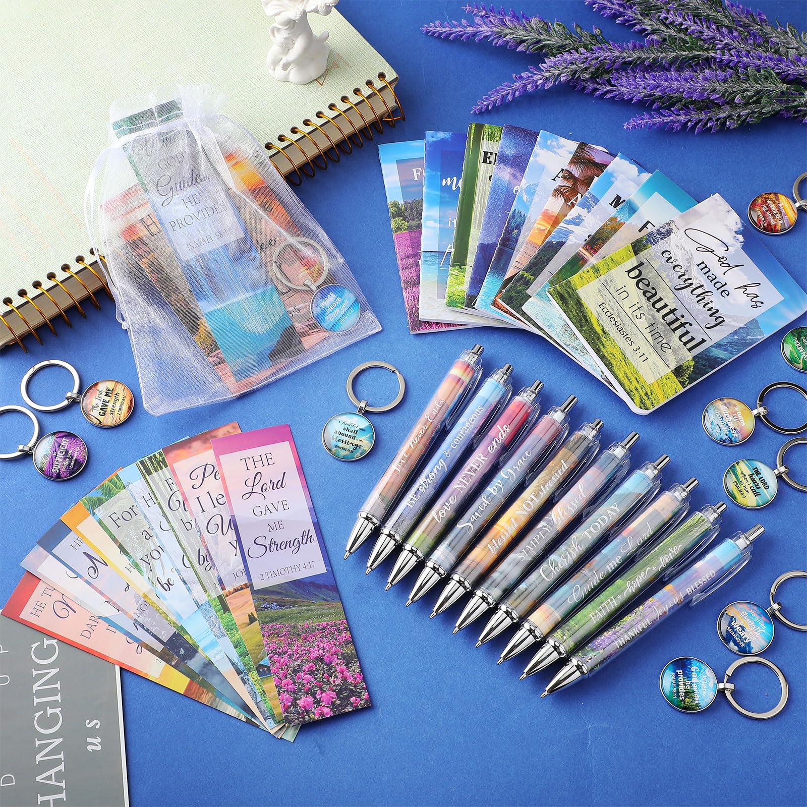 120 Piezas Set De Regalos De Biblia Incluye 30 Marcadores De Versículos