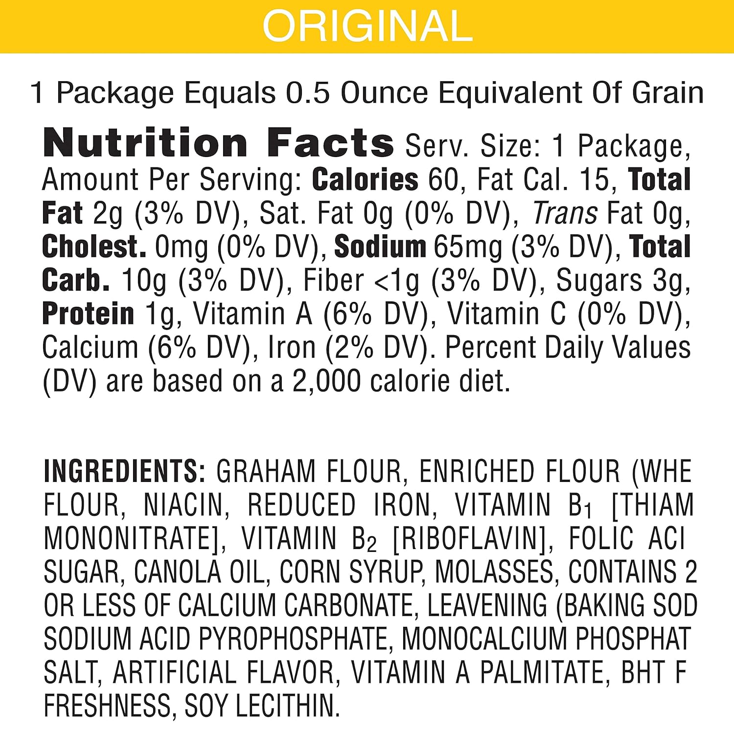 Keebler Grahams Crackers, Original, 0.49 oz Pouch(Pack of 200)