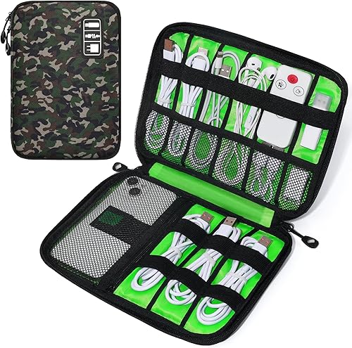 CILLA Estuche organizador de cables de viaje, organizador de artículos electrónicos de viaje, bolsa compacta de accesorios electrónicos para cable,