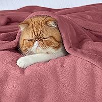 Vista 3 de Bedsure - Manta de vellón, tamaño queen, suave, ligera, afelpada, mullida, acogedora, de microfibra de lujo, color rosa, 90 x 90 pulgadas