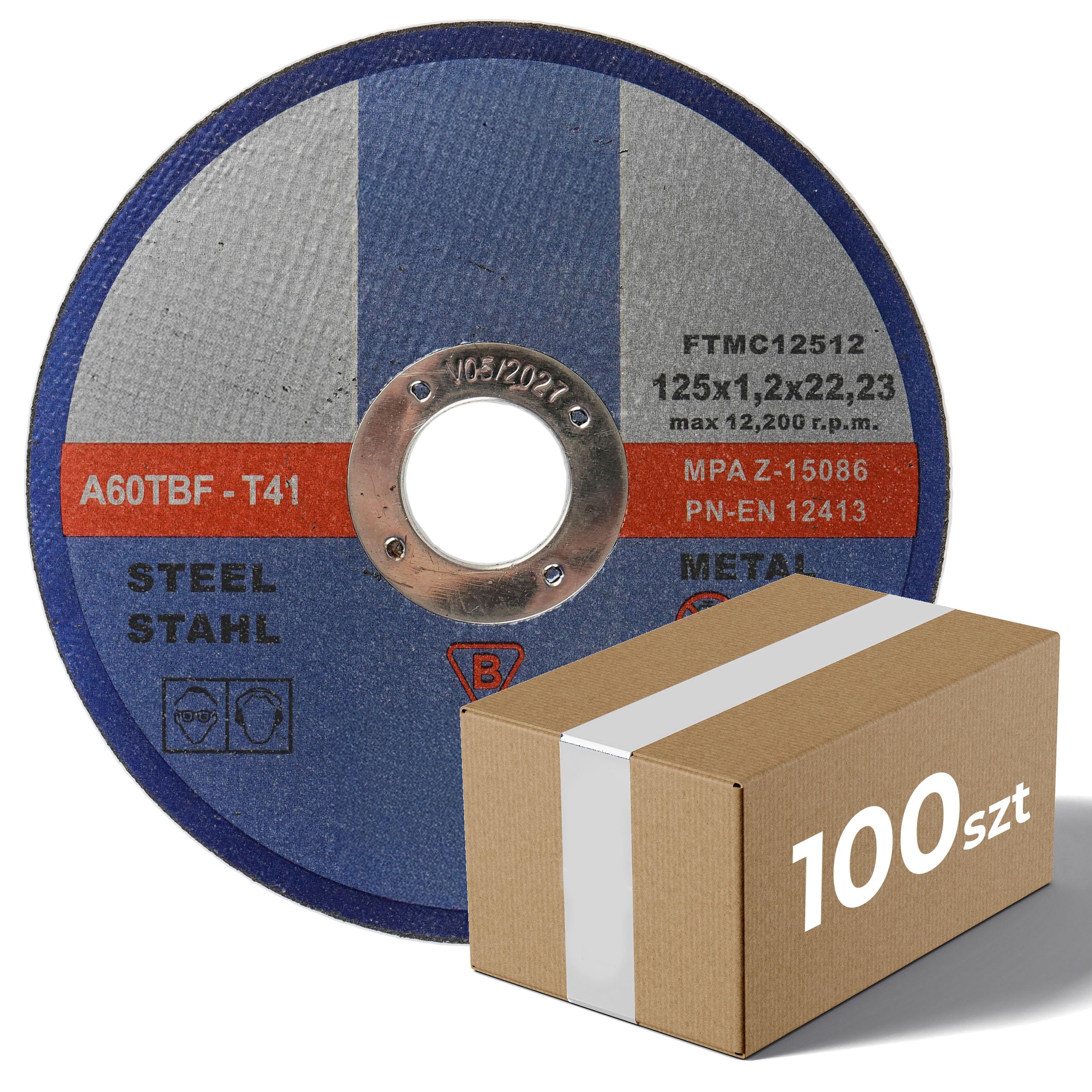 Tarcza do cięcia metalu 125 x2,5 mm 100 sztuk Tarczr Precyzyjne wysoka wydajność cięcie blachy rury, profile wytrzymałe